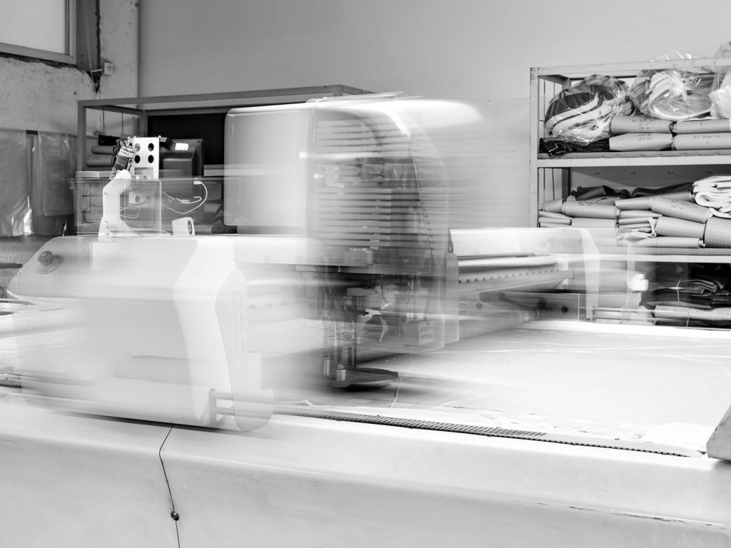 Contract sewing production floor at Tututis Textil in Kaunas, Lithuania